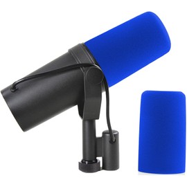 LEFXMOPHY SM7B Pop Filter for Shure SM7B SM7dB Vocal Microphone RK345 Replacement Windscreen,Blue Windsock Cover 1-Pack Wind Foam Cover