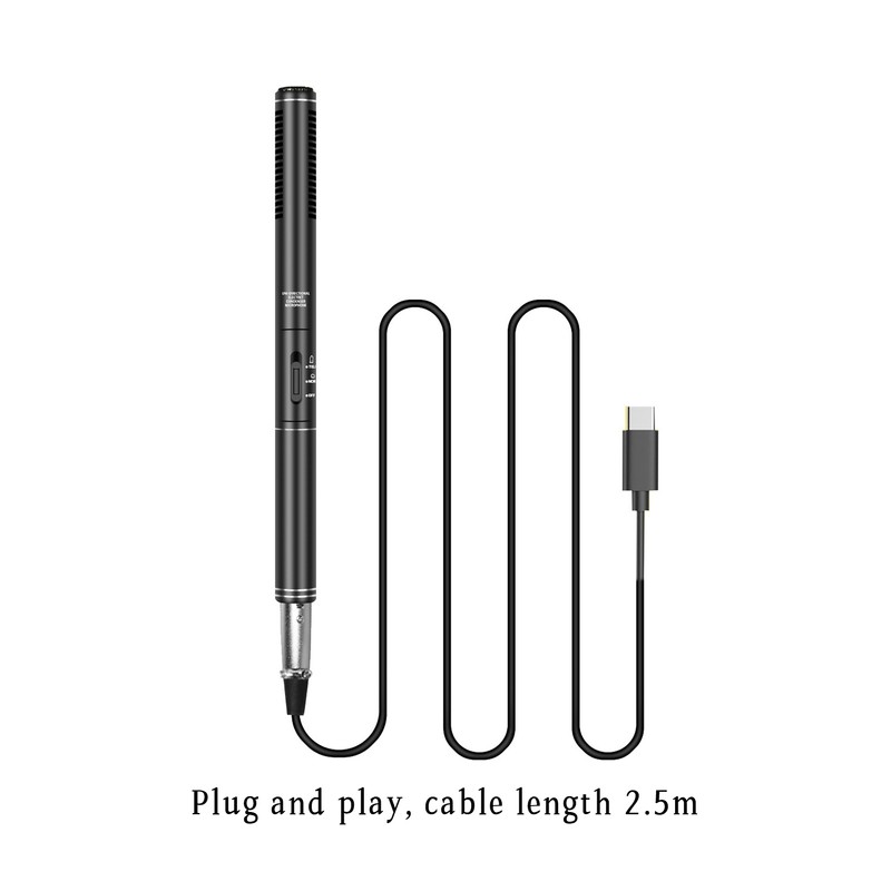 Handheld Interview Microphone Live Broadcast Wired Professional Portable Reporter Microphone