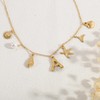 NOMOKOS Initial Charm Necklace for Women-18k Gold Plated Seashell Starfish