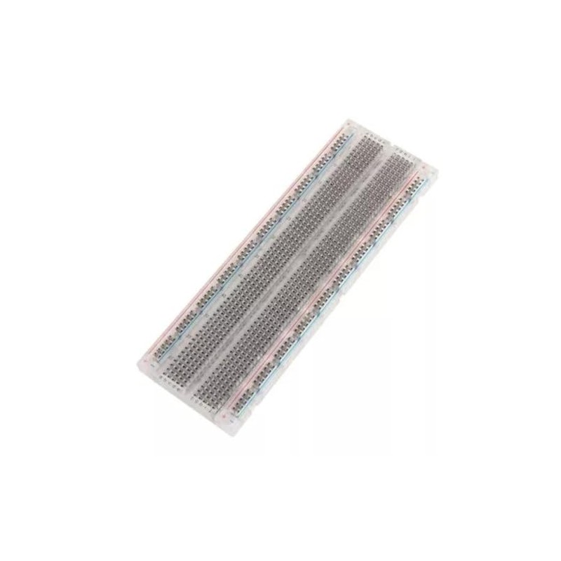 MEXBIT 2pcs Paquete 2 Protoboard Blanco 830 Puntos Transparente, proyectos