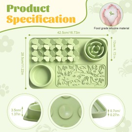 Silicone Lick Mat for Dogs & Cats – Slow Feeder Dog Bowl, Non-Slip Licking Mat for Large & Small Breeds, Puzzle Feeder & Snuffle Mat for Fast Eaters, Interactive Pet Food Mat for Boredom Relief