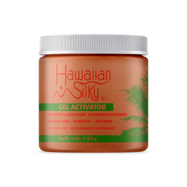 Hawaiian Silky Texturizing Gel Activator, 16 fl oz - Natural Protein Extracts to Style & Moisturize Dry and Damaged Hair - for Color Treated Hair - Good on Men, Women & Kids