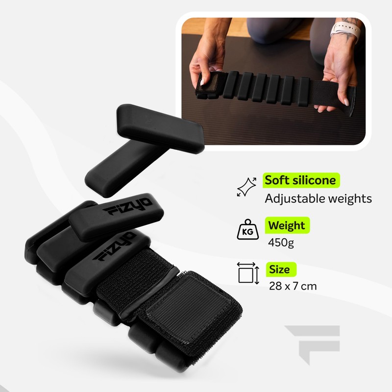 Fizyo Adjustable Wrist Weights - Set of 2 Durable Portable