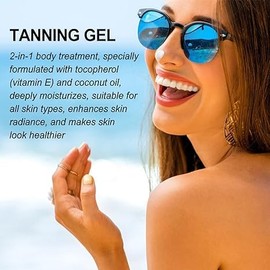 2 piezas de gel bronceador intensivo de lujo, gel crema acelerador del bronceado natural, gel bronceador para uso al aire libre
