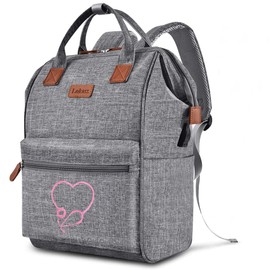 Nurse Gifts for Women, Nurse Backpack/15.6 Inch Laptop Backpack/Nursing Bag for Work/Home Health Medical Clinical Bag, Large Grey Modern Waterproof Clinical Backpack with USB Charging Port (Style 7)