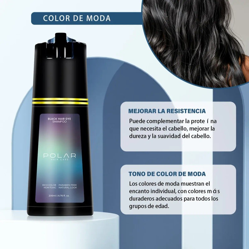 Shampoo Tinte Instantáneo Cubre Canas Natural Fácil 200ml