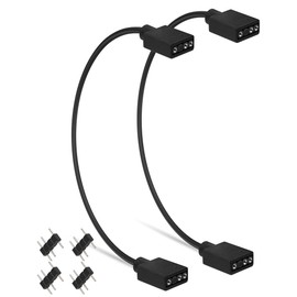 upHere ARGB Fan Power Cable 5V 3 Pin ARGB Header Connector for Addressable LED for RGB Fan and LED Tape Expansion 2pcs [53ARGB1-2]..