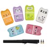 Cute Cartoon Eraser,6 Pcs Cartoon Animal Pencil Erasers Rubber Kids