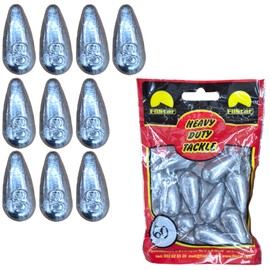 PRO FILSTAR Inline Ground Lead Fishing Set 10 x 60 g - Lead Fishing - Fishing Lead Set - Ground Fishing - Pear Lead - Lead Weight - Fishing Weights - Carp Lead - Drop Lead