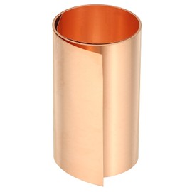 PATIKIL 2.4in x 3.3ft Copper Thin Foil Sheet Roll, 2 Pcs 99.9% Pure Copper Tape Strip 4Mil (0.1mm) Flashing Metal Sheet Foil Plate for DIY Crafts Repairs Electrical Decoration