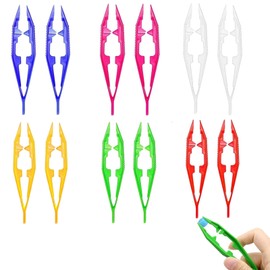 12 PCS Motor Skills Tweezers, Craft Tweezers, Tweezer, Tweezers for Crafting Beads Handmade DIY Crafts for Sorting & Counting, Toy Tweezers for Fine Motor Skills and Sensory Bins