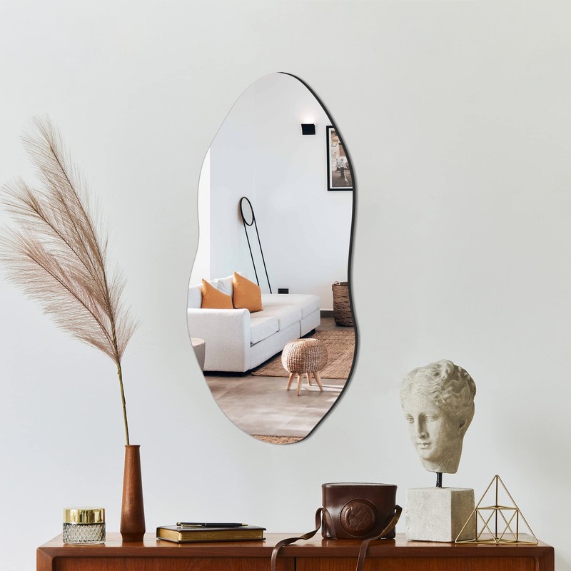 Delma Irregular Wall Mirror for Wall, Entryway, Bedroom, Asymmetrical Mirror