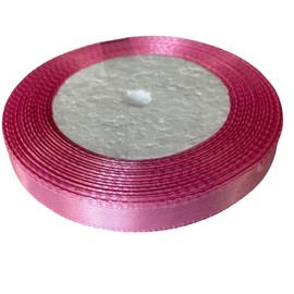 Dyanatic Satin Ribbon (10mm x 22m) - 25 Yards Craft & Christmas Ribbon for Gift Wrapping, Decorations, Hair Accessories, & DIY Crafting - Pink