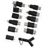 12Pcs USB2.0 Adapter 3.5mm 2 in 1 Audio Adapter Converter