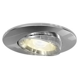 4lite Fire-Rated Indoor Downlight (Chrome) Adjustable GU10 LED Spotlight IP20 Rating - 4L1/2206-4yr Guarantee