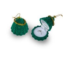 Christmas Jewelry Gifts Boxes, Small Gift Christmas Earring Ring Necklace Box Christmas Tree Pendant Gift Boxes Engagement Trinket Box Gift Packaging Accessories Storage for Festival (Green)