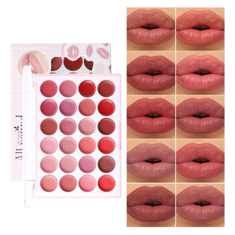 Paleta Labiales Mate 24 Tonos Miss Rose M557- 7301-489m-24color
