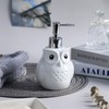Colias Wing Cute White Owl Shaped Soap Dispenser with Plastic