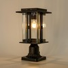 LUTEC Solar Lamp Post Light, Dusk to Dawn Craftsman Style