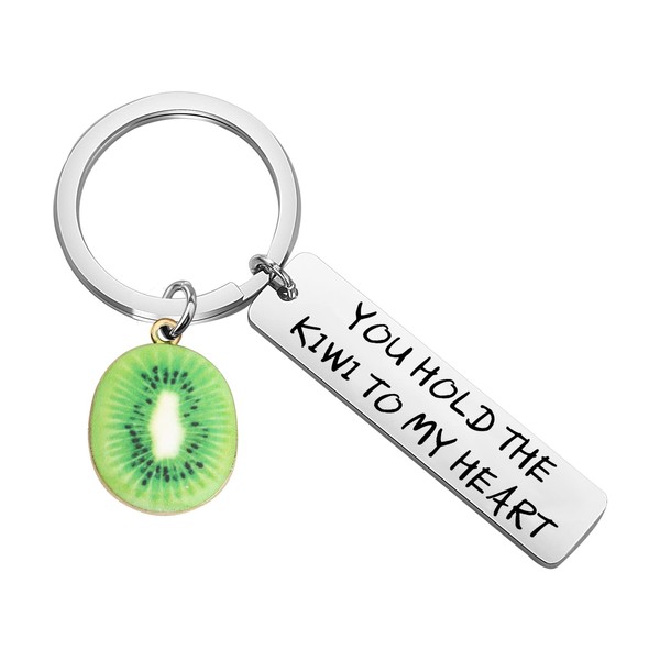 Kiwi Keychain You Hold the Kiwi to My Heart Keychain