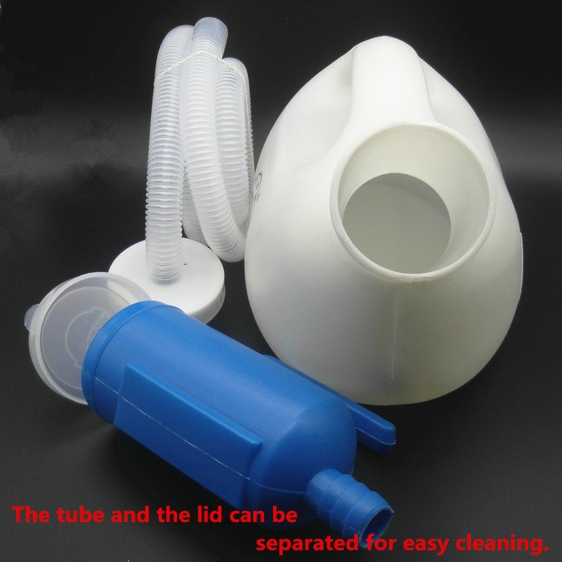 YUMSUM Male Bed Urinal Men's Potty Pee Bottle Collector 2000MLwith