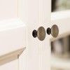 SWZHAI 16 Pack Antique Brass Cabinet Knobs, Round Dresser Knobs