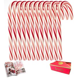 Candy Cane Peppermint Flavored | 120 Pieces Individually Wrapped | Bonus MajuuConnect Candy box Specially for you Included. (120 Pcs Red & White)