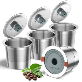 RETHONE Reusable K Cup for Keurig: Stainless Steel K Cup Coffee Pods Compatible with Keurig 1.0 & 2.0 Coffee Makers Machine, BPA-Free Refillable Coffee Filters with Tight Seal, Easy to Clean