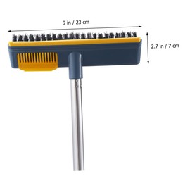 OATIPHO Telescopic Handle Scrape Brush with Stiff Bristles for Bathroom and Floor Cleaning Ergonomic Angle Design for Grout Tile Patio Garage and Outdoor Use