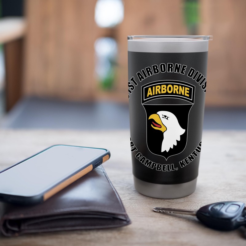 101st Airborne Division Fort Campbell Kentucky Veteran Stainless Steel Insulated