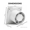 Fantronix 100mm Bathroom Extractor Fan with Run-On Timer