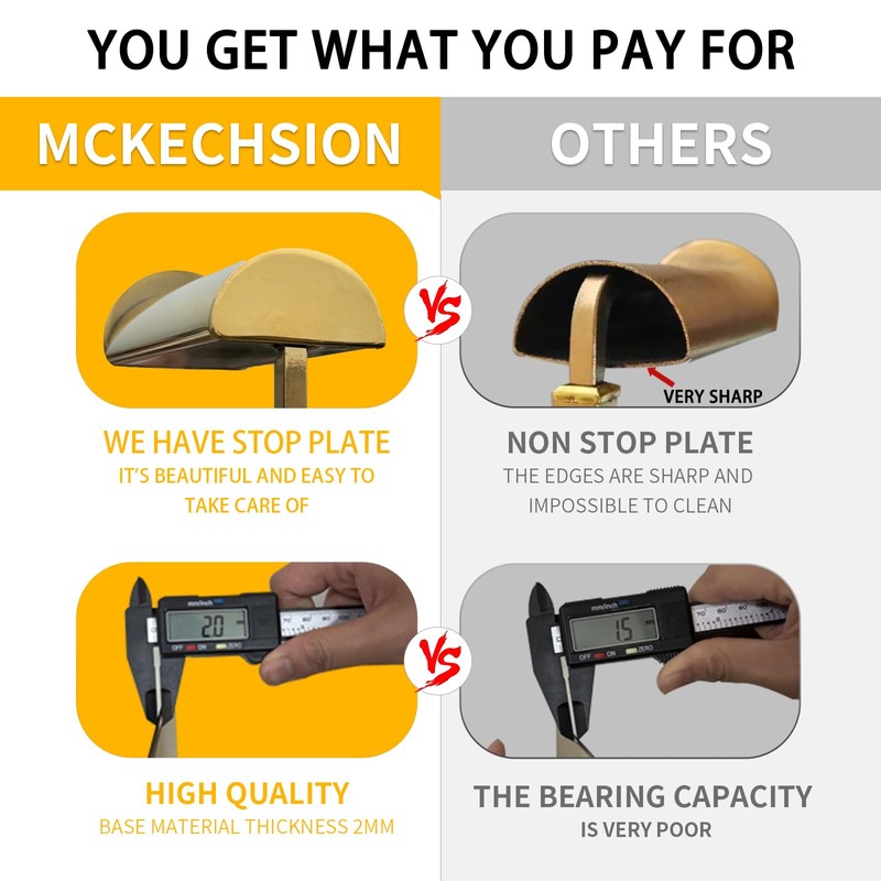 MCKECHSION Handbag Display Stands - 2 Pack Stainless Steel Purse