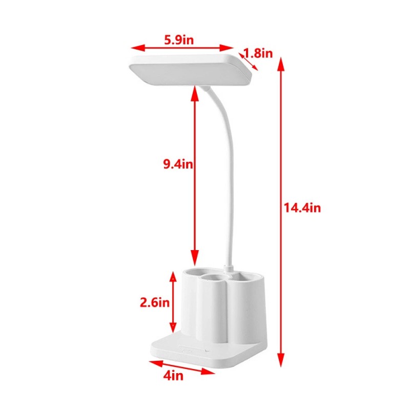 Desk Lamp Adjustable Swing Arm Lamp with Clamp Eye-Caring Reading