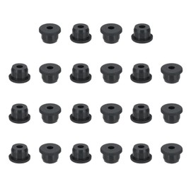PATIKIL Silicone Rubber Grommet, 22 Pcs 5/8"(15.4mm) Drill Hole, 1/4"(7mm) Inner Dia. Top Hat Wire Gasket Rubber Hole Plug for Wiring Irrigation System Firewall, Black
