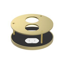 ENERLITES Flip Lid Cover Floor Box Kit Includes 20A Tamper-Weather Resistant Duplex Receptacle Outlet, 1- Gang Junction Box, Watertight Gaskets, UL Listed