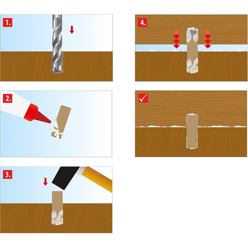 TOX Boltfix 015200101 Wooden Dowels M Wood 6 x 30