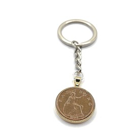 1930 85th Birthday Farthing Keyring Mum, Dad, Brother, Sister- 85th Birthday-Coin, Farthing Coin, 85th Anniversary GLD