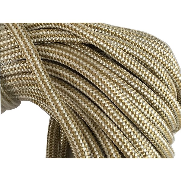 Gold Double Braid Nylon Rope, 3/8 Inch (50)