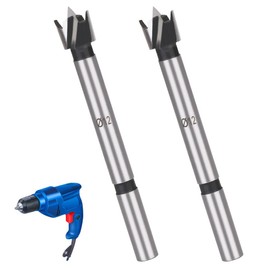 LNJBABAO 2Pcs 12mm Forstner Drill Bit Forstner Bit Wood Drill Bits for Holes Hinge Cutter for Woodworking (Ø6mm, length 95mm, Round Shank) (12mm)