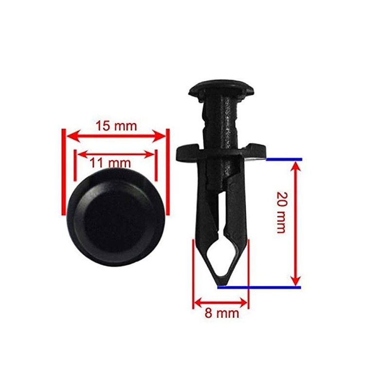 SaiDeng 50pcs Car Push Rod Clip 8mm Clip 5/16 Inch