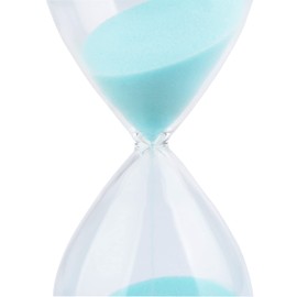 Hourglass, HoveBeaty Hand-Blown Sand Timer Set for Time Management 15 Minutes Durable Glass Construction (15 min, Light Blue)