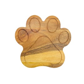 Funny Paw Shaped Wood Cutting Board for Kitchen with Groove, 10.25"L x 11"W Decorative Funny Paw Charcuterie Serving Board, Cheese Serving Board, Solid Wood Chopping Board