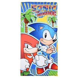 CARTOON Sonic Beach Towel Microfiber Polyester Kids Towel 240gsm Size 70x140cm Beach Pool