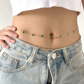 Waist Chain for Women Gold Silver Plated Belly Body Chain Layered Adjustable Bikini Body Jewelry for Women