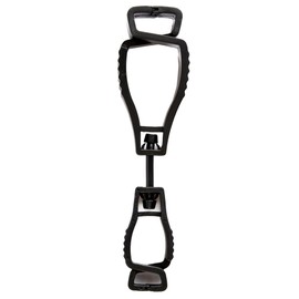 FRANZ MENSCH Pack of 1 glove clips, plastic, pack, black, length: 12.8 cm, width: 3.2 cm, height: 1.8 cm, glove clips holder, grabber clips, glove holder, work gloves, glove clips