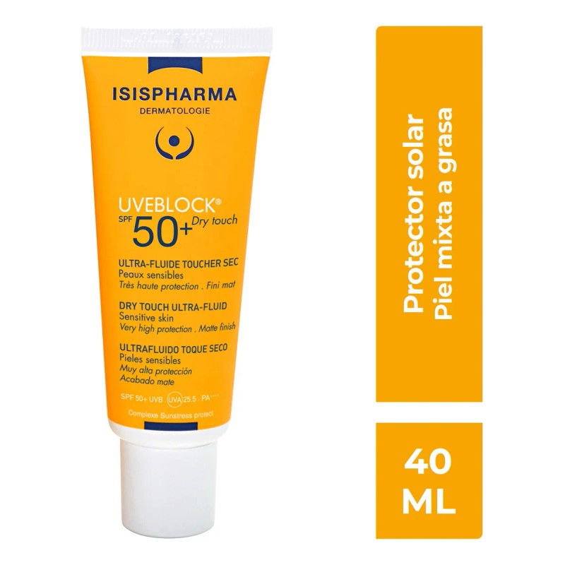 Isispharma Uveblock Fps 50+ Toque Seco Medio 40ml
