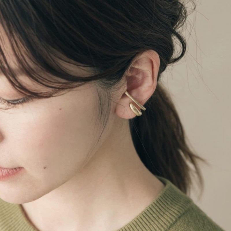 Moonstan Women's Ear Cuffs, Popular, Gold, Silver, 2 Rows, Matte,