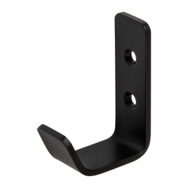 Gedotec Modern Design Wall Coat Rack Small Coat Hook | 1 Piece Metal Coat Hook Black Matt | Sandra | Hook Steel Black Matt | Wall Hook for Screwing | Coat Hook for Wall Mounting