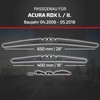 HEYNER® Scheibenwischer für ACURA RDX (04.2006-05.2018) HYBRID Flachbalkenwischer