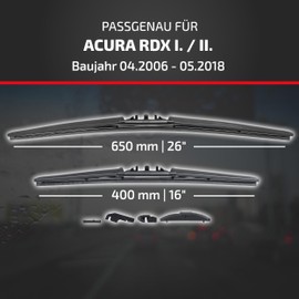 HEYNER® Scheibenwischer für ACURA RDX (04.2006-05.2018) HYBRID Flachbalkenwischer